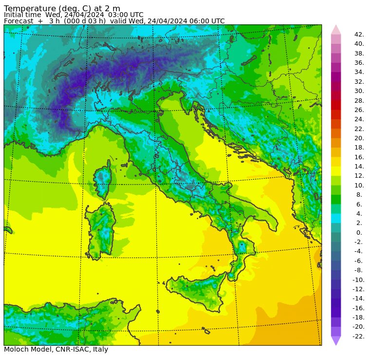 temperature minime oggi
