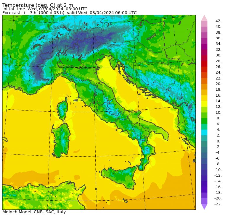 temperature minime oggi