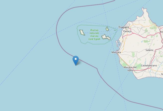 terremoto marsala canale di sicilia