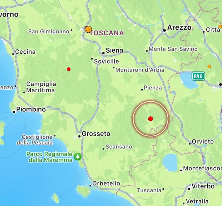terremoto radicofani toscana