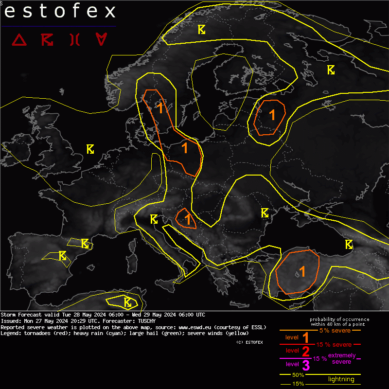 allerta meteo 28 maggio 2024 estofex