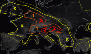 allerta meteo estofex nord est italia oggi