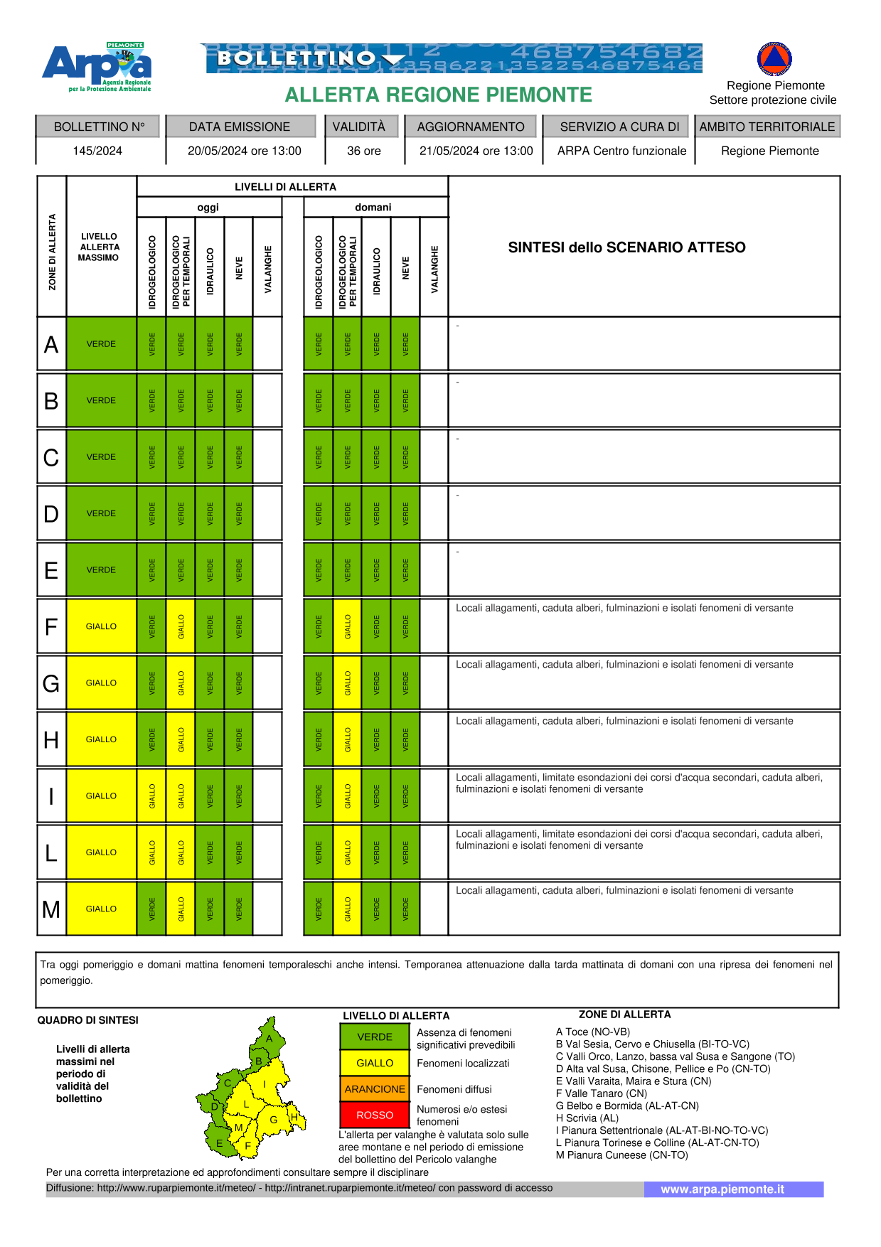 allerta meteo piemonte
