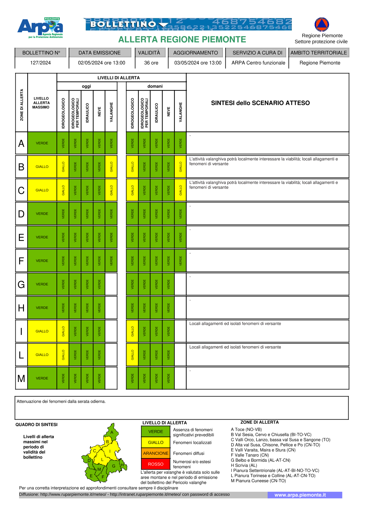 allerta meteo piemonte