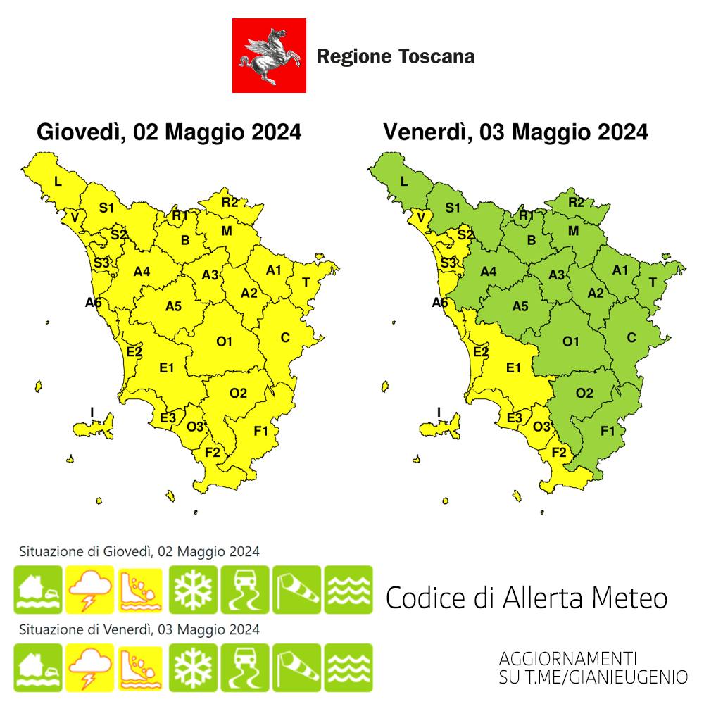 allerta meteo toscana