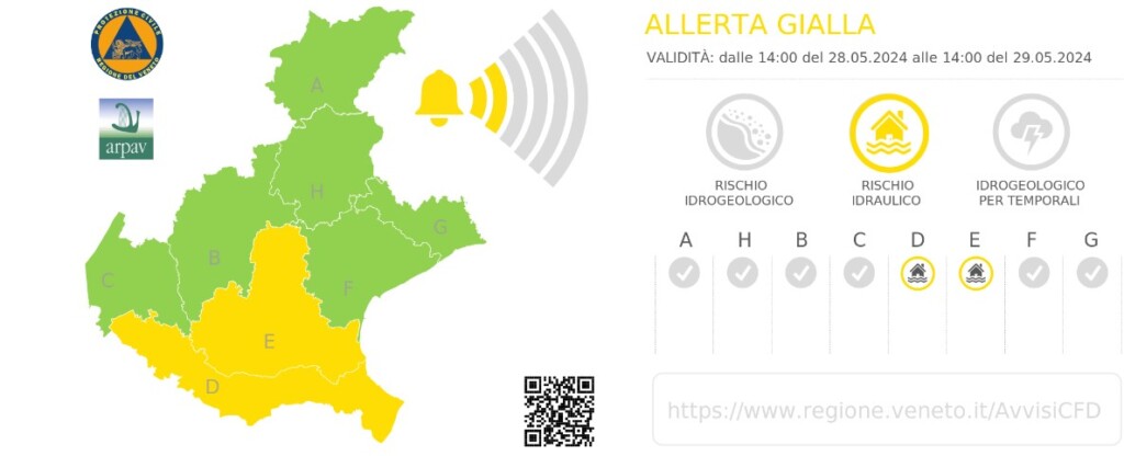 allerta meteo veneto 28-29 maggio