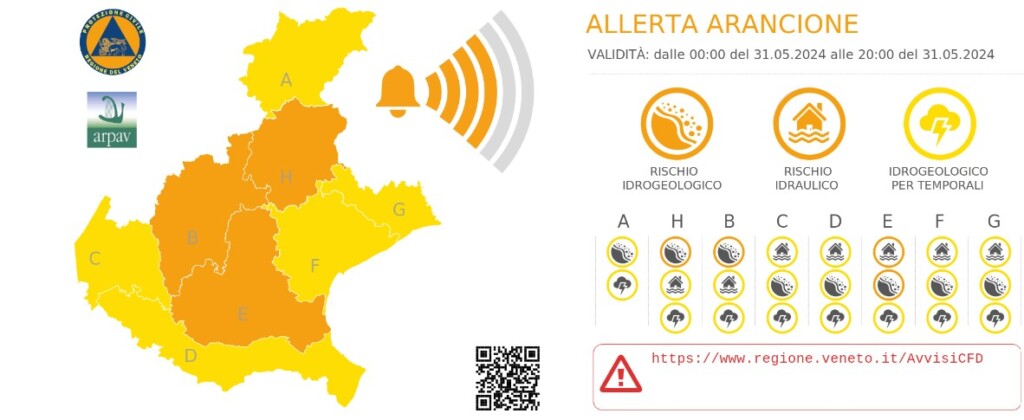 allerta meteo veneto 31 maggio