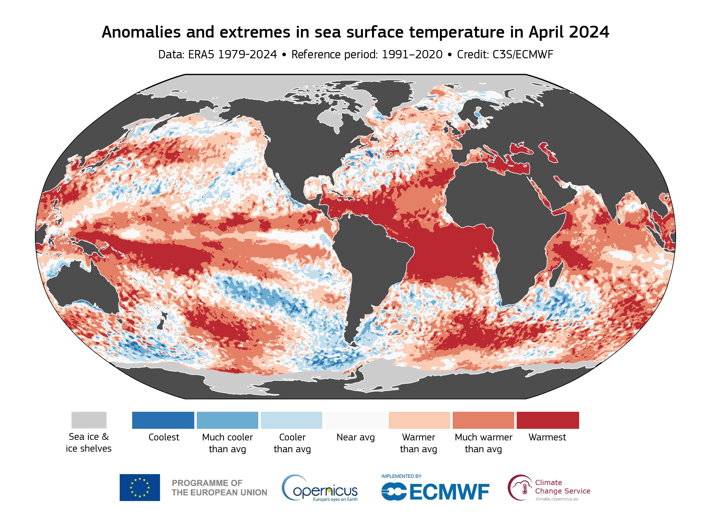 anomalia temperatura mare aprile 2024