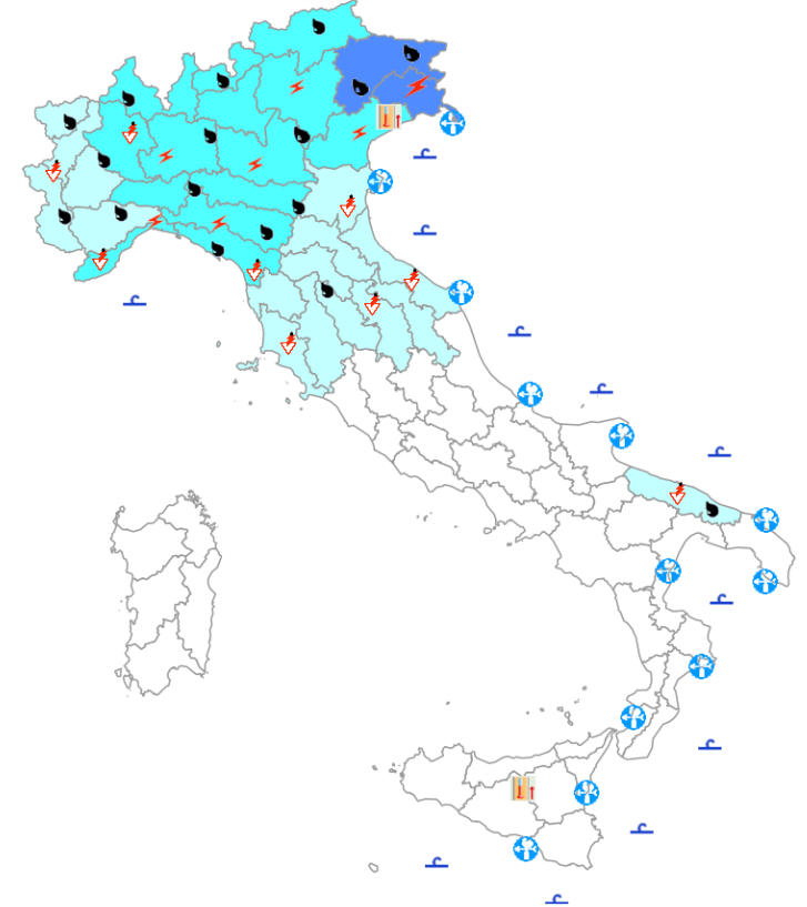bollettino meteo protezione civile 16 maggio