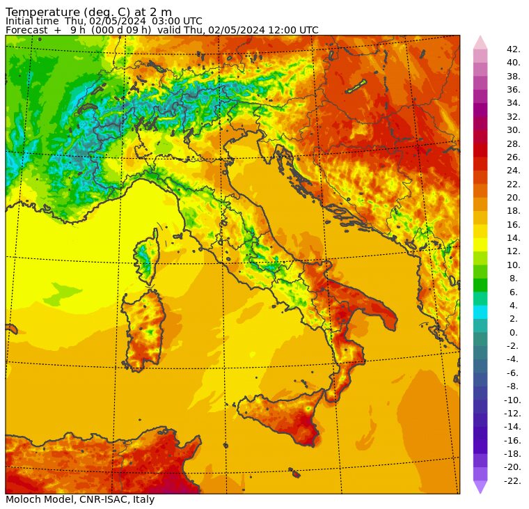 temperature massime 2 maggio