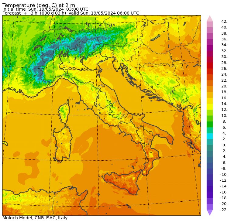 temperature minime oggi