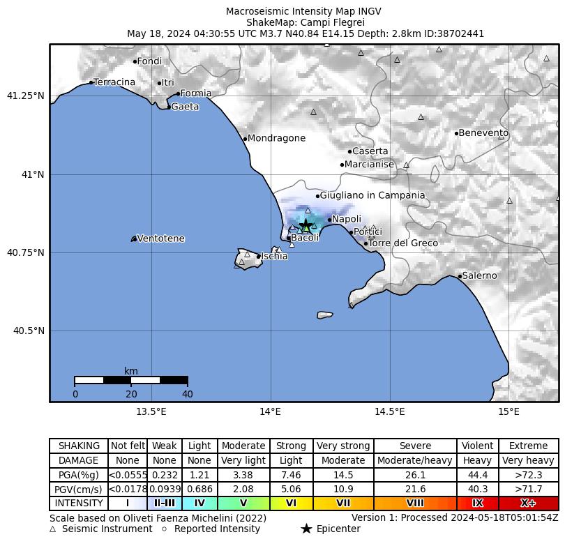 terremoto pozzuoli oggi napoli campania campi flegrei