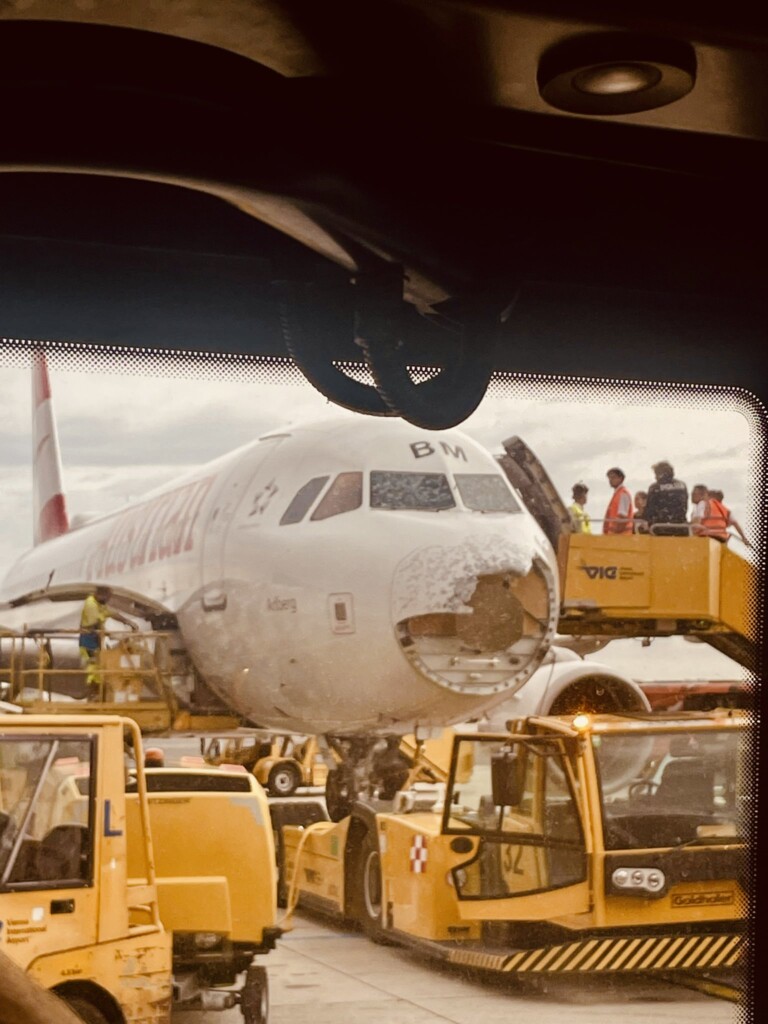 aereo palma vienna grandine