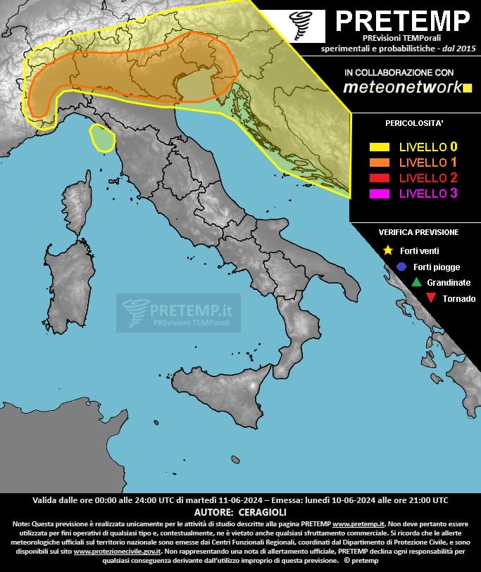 allerta meteo 11 giugno