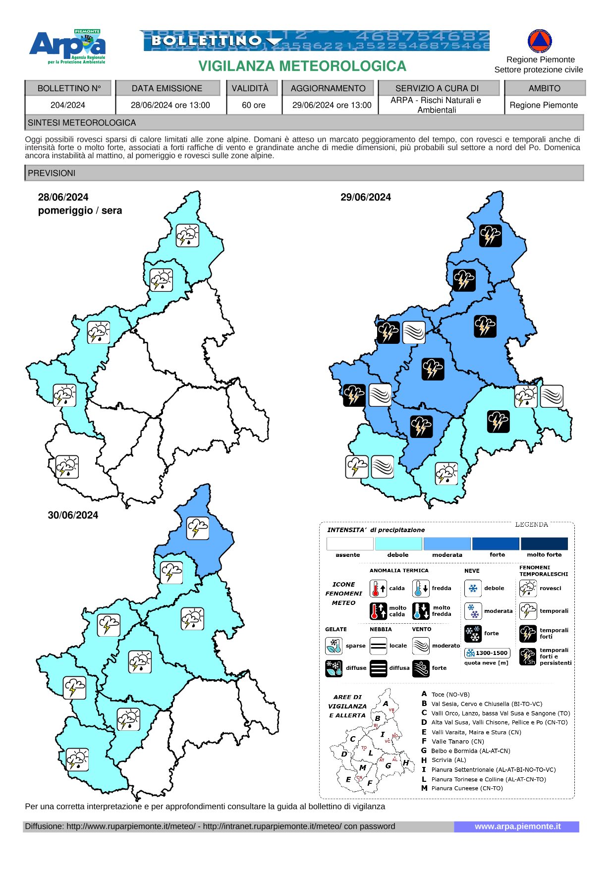 allerta meteo piemonte