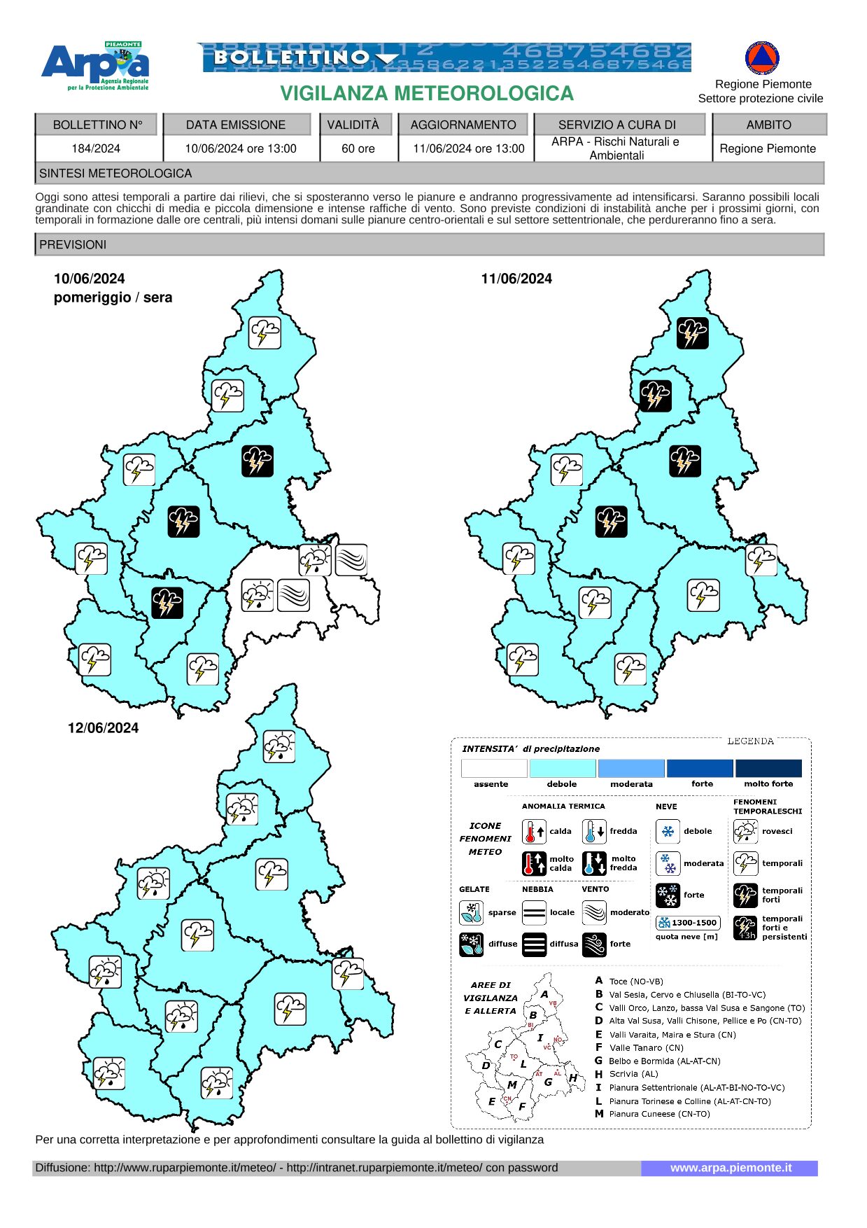 allerta meteo piemonte