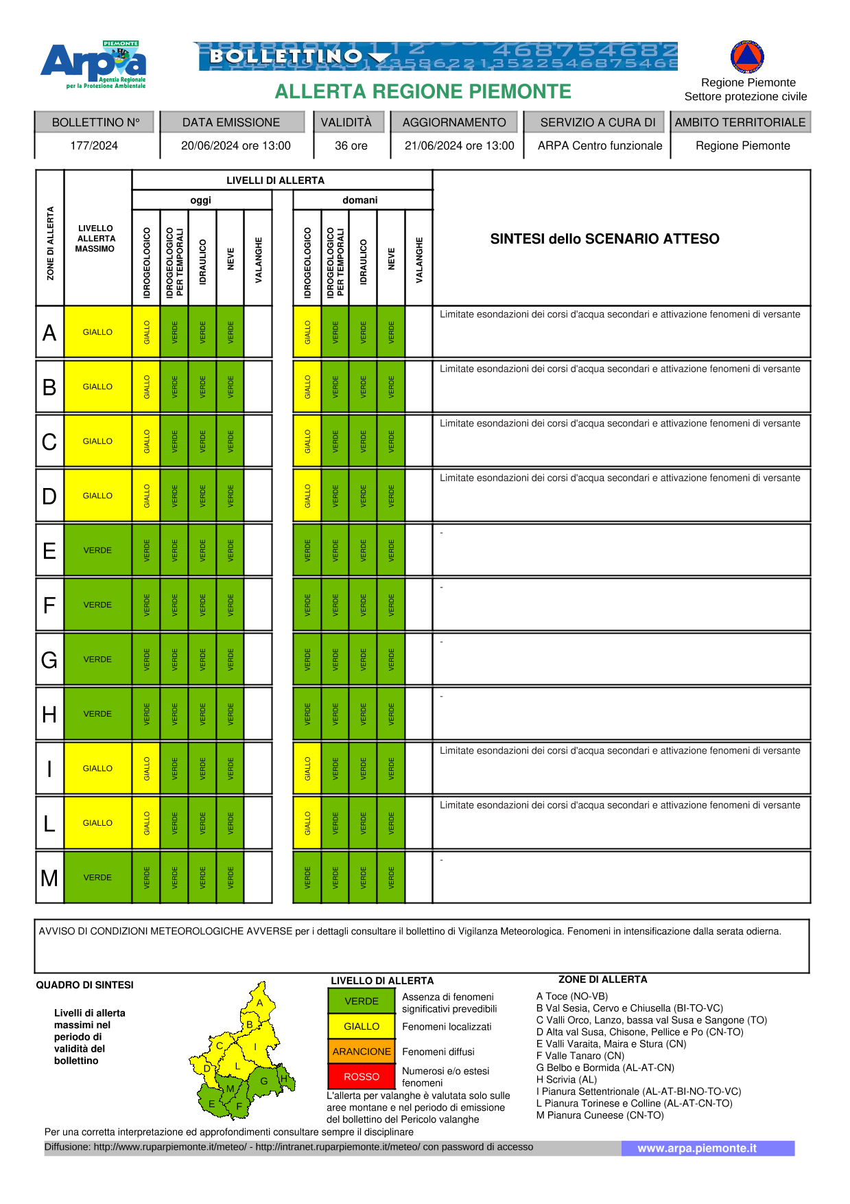 allerta meteo piemonte