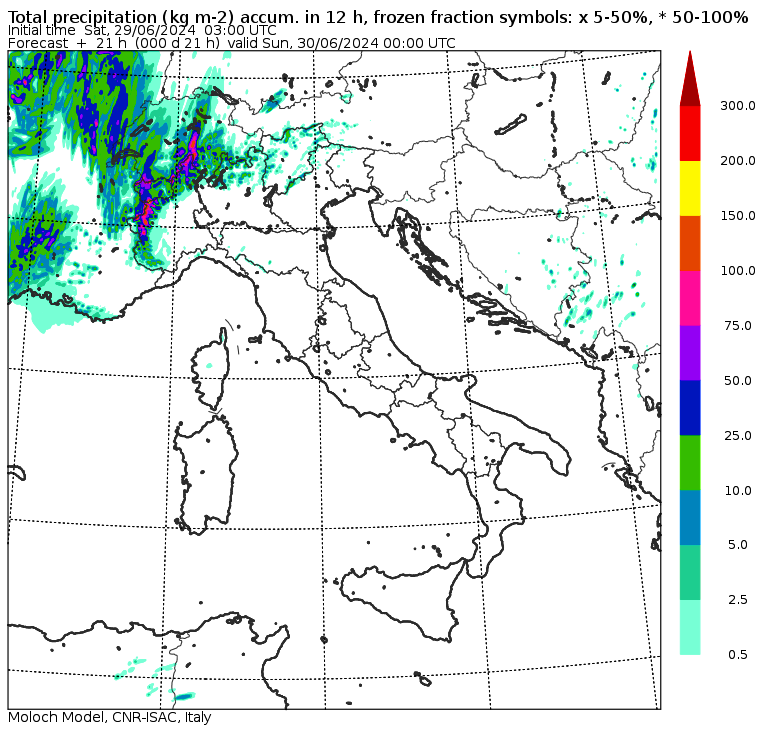 allerta meteo piogge sabato 29 giugno sera