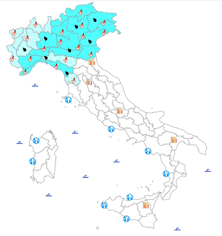 bollettino meteo protezione civile 22 giugno