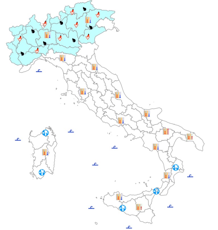 bollettino meteo protezione civile 22 giugno