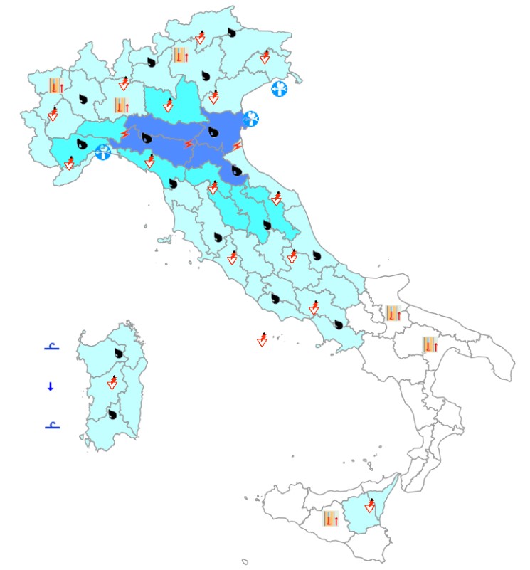 bollettino meteo protezione civile 24 giugno