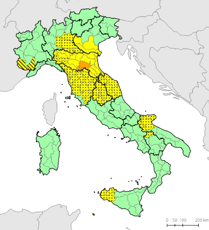 bollettino meteo protezione civile 25 giugno