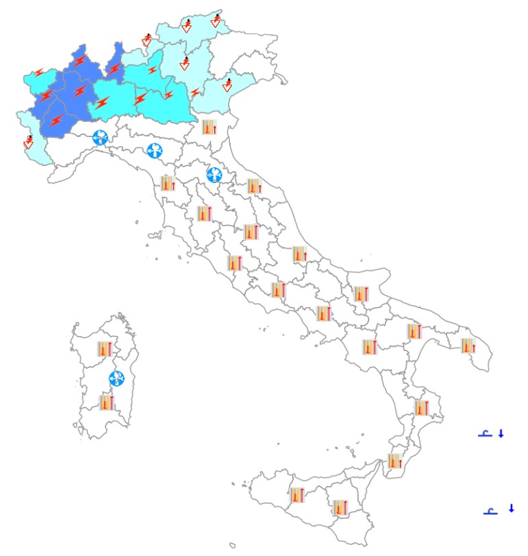bollettino meteo protezione civile 29 giugno
