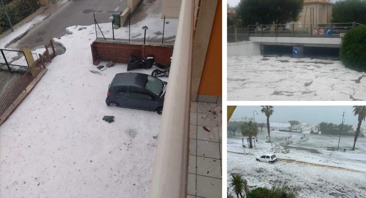 Maltempo: violenta grandinata a Porto Sant’Elpidio, tornado sulle coste
