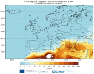 polvere sahara europa 13 giugno 2024
