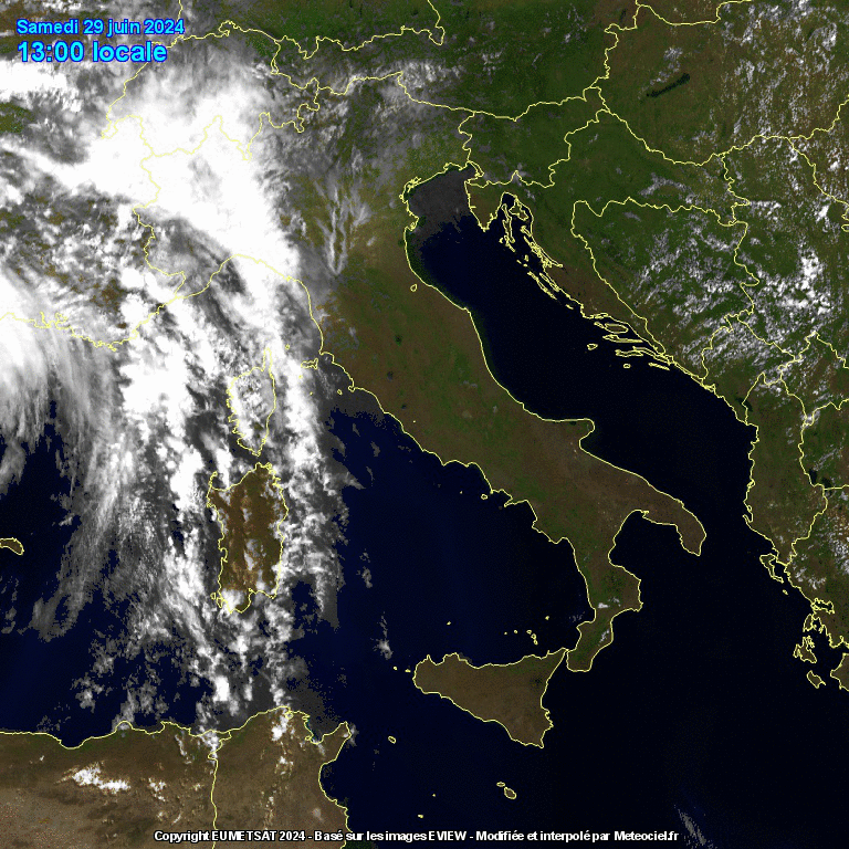 satellite meteo animato 29 giugno 2024