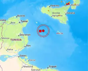 terremoto canale di sicilia