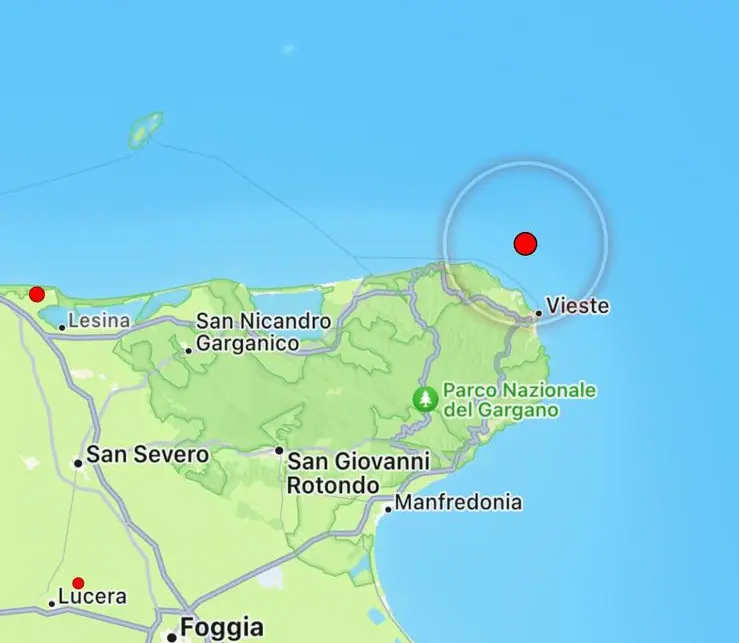 terremoto gargano puglia