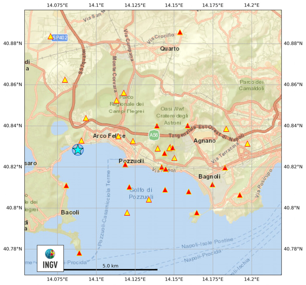 terremoto napoli pozzuoli oggi campi flegrei