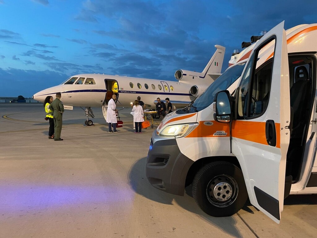 Trasporto sanitario d’urgenza brindisi roma aeronautica militare