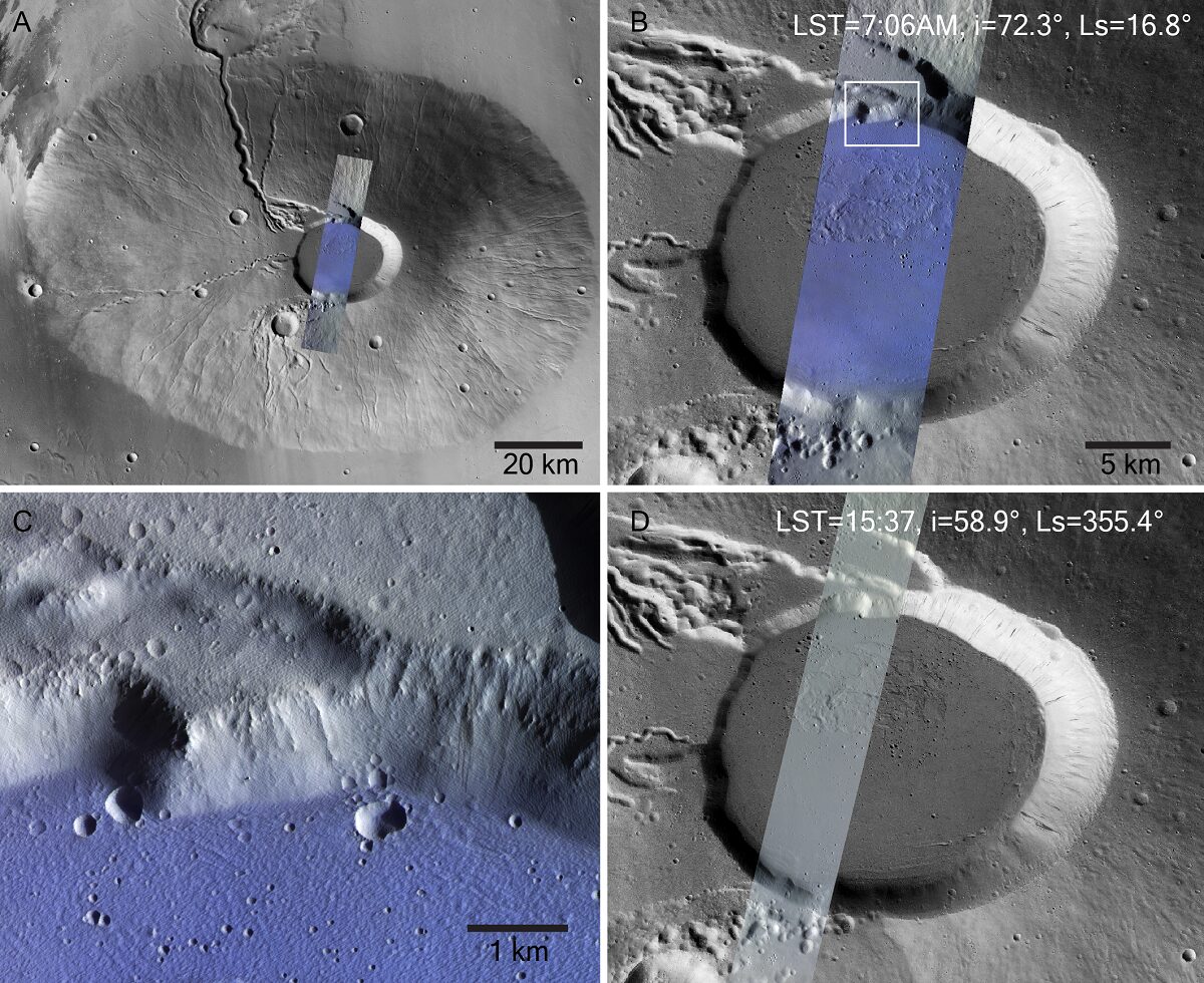 vulcani ghiacciati marte