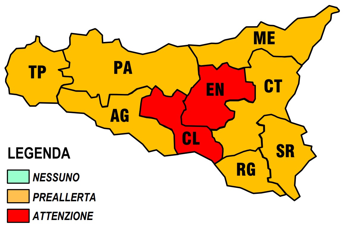 allerta incendi sicilia 12 luglio