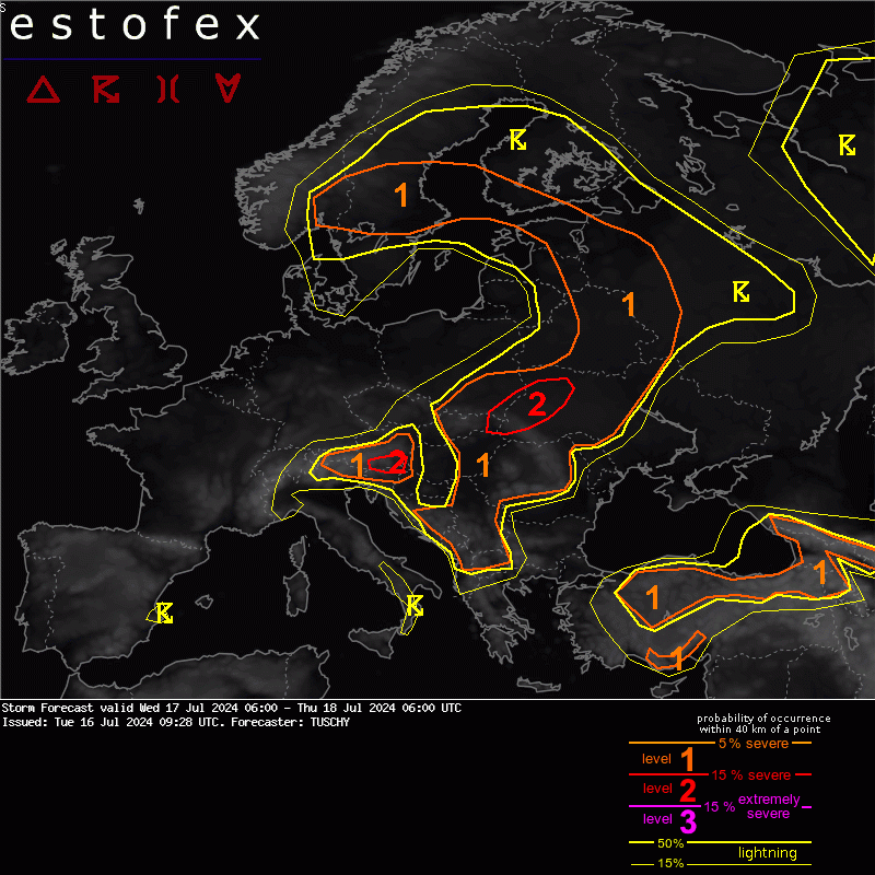 allerta meteo estofex italia oggi