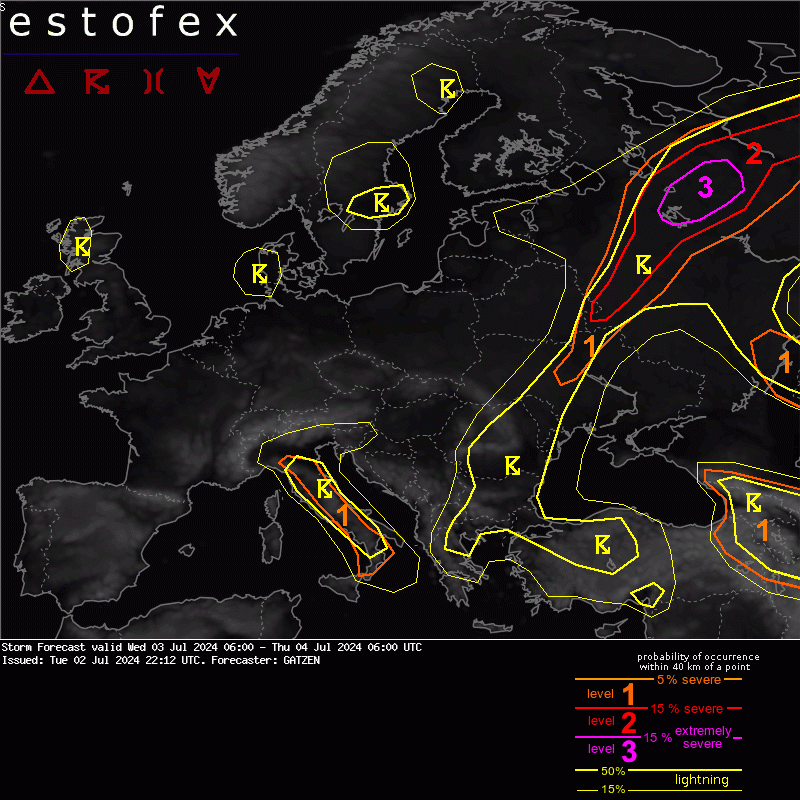 allerta meteo italia oggi 3 luglio