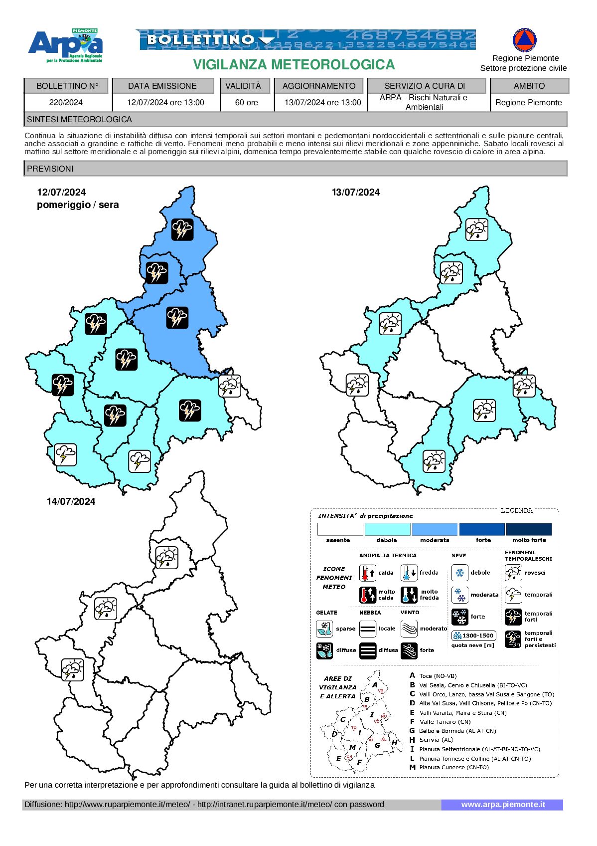 allerta meteo piemonte