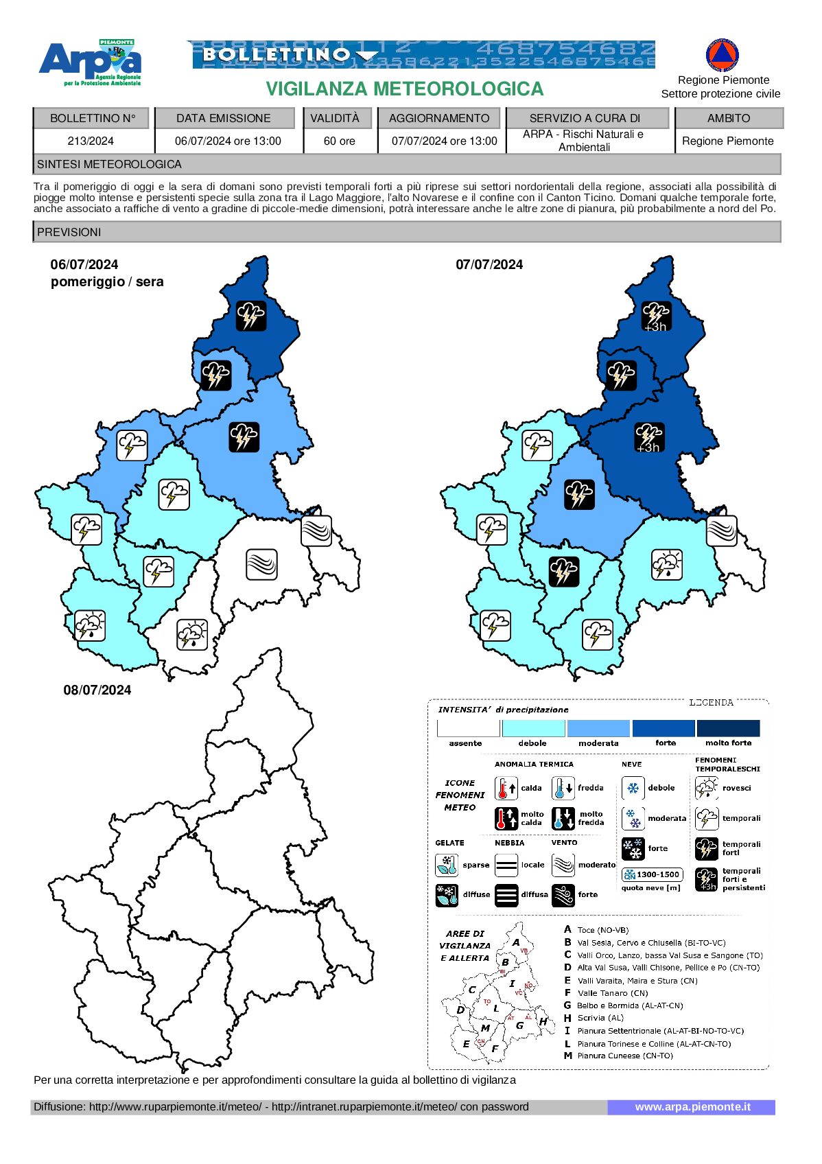 allerta meteo piemonte