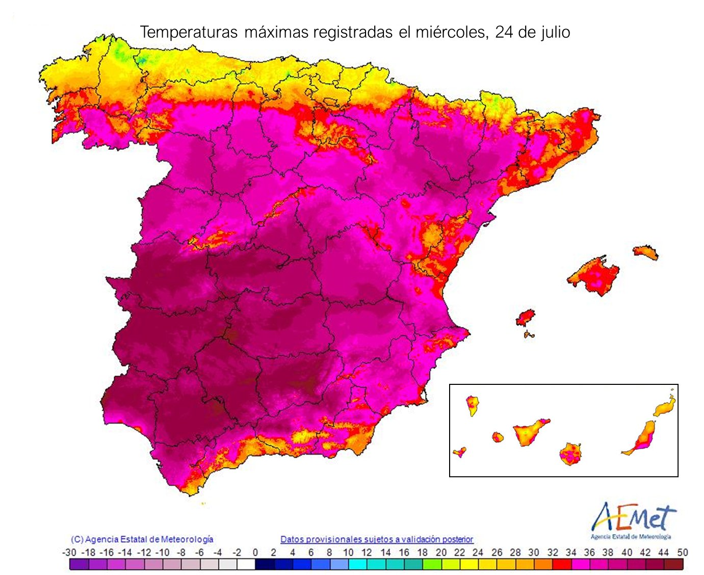caldo spagna 24 luglio 2024