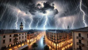 maltempo nord italia pioggia temporale notte