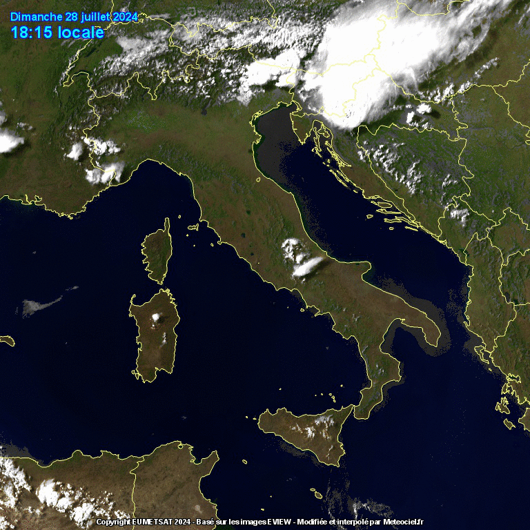 satellite meteo 28 luglio 2024