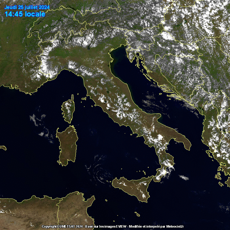 satellite meteorologico italia 25 luglio 2024