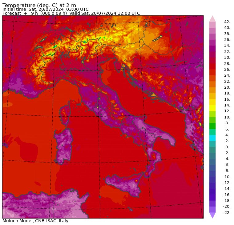 temperature massime 20 luglio