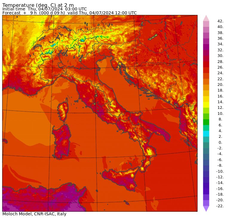 temperature massime 4 luglio