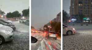 tempesta grandine piogge lhasa tibet cina