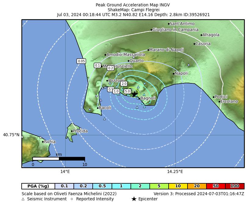 terremoto oggi napoli pozzuoli