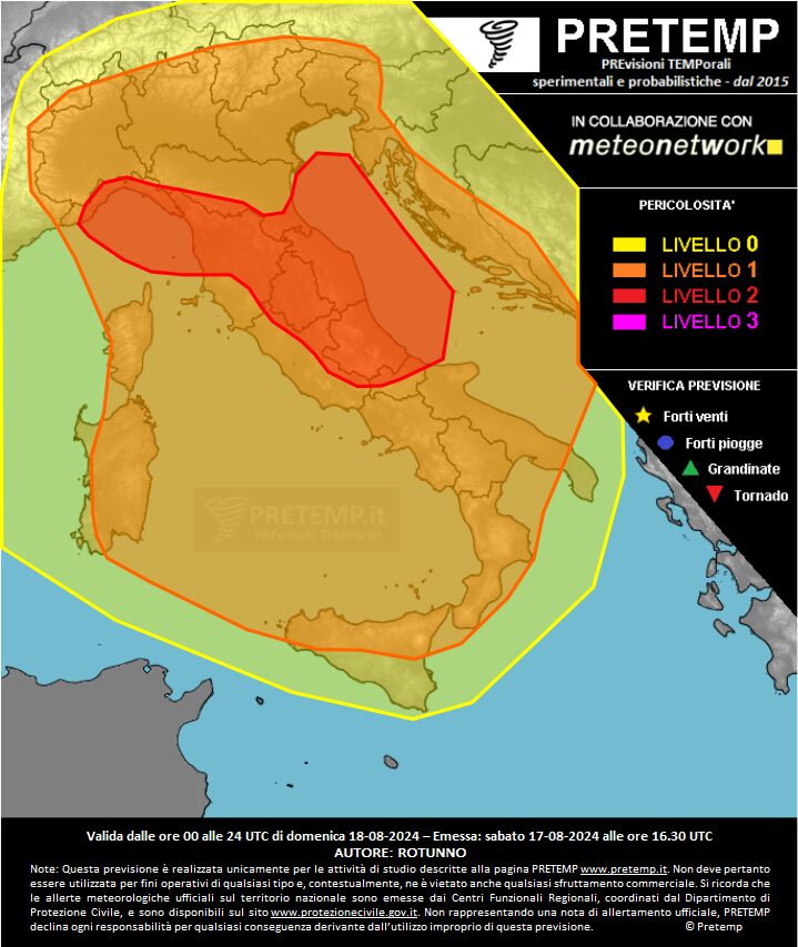 allerta meteo 18 agosto