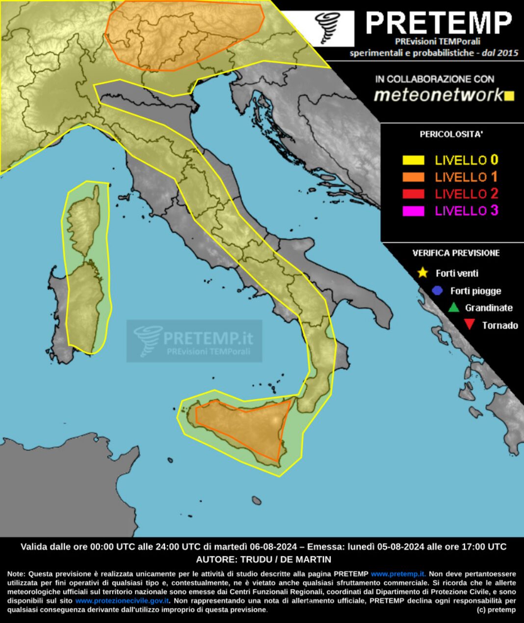 allerta meteo 6 agosto